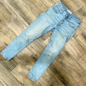 Madewell 9" high rise skinny jeans button fly women's size 25